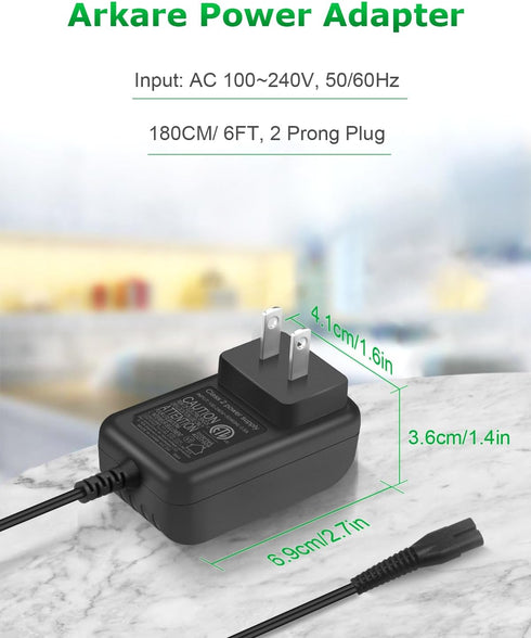 Charger for Bissell 3061, 3190, 3190A, 31902, 3191, 3191C, Featherweight Cordless Stick Vacuum Powerlifter Ion