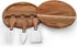 3 Set, 7.5 inch ILEAF Round Slide-Out Acacia Wood Cheese Board and Piece Cheese Tool Diameter