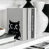 5.3"x4.3"x5.9" 1 Peacoblue Metal Bookends for Shelves, Modern Decorative Heavy Duty Study Book Support Stoppers
