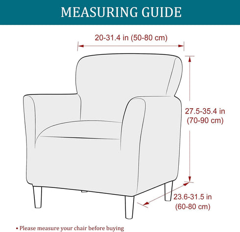 NILUOH Chair Covers Armchair Stretch Chair Slipcovers with Arms Solid Accent Chair Covers for Living Room Soft Nonslip