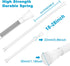 AIZESI White Adjustable Tension Curtain Rod 16 to 26 Inch, 7/8” Diameter for Window and Closet