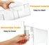 vacane Plastic Over Cabinet Door Organizer with Removable Hooks, Clear Hanging Baskets for Kitchen, Pantry, Bathroom