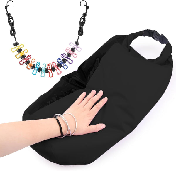 Travel Washing Machine & Retractable Clothesline, Portable Hand Washing Machine & Laundry Wash Bag for Camping
