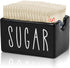 Ceramic Sugar Packet Holder for Coffee Bar, Caddy, Container, Dispenser, Organizer for