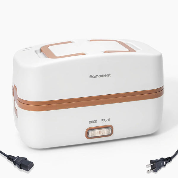Brown Electric Lunch Box Food Heater, 270W 304 Stainless Steel, 1000mL Capacity for Adults/Work