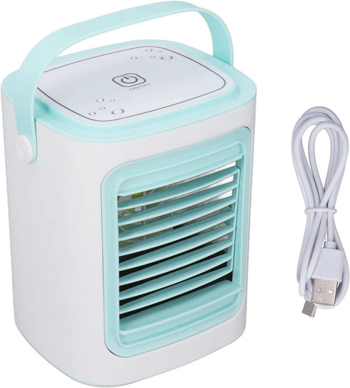 Mini Air Conditioner, Portable AC, Desktop USB Air Conditioning Fan with 3 Gear Speed Control