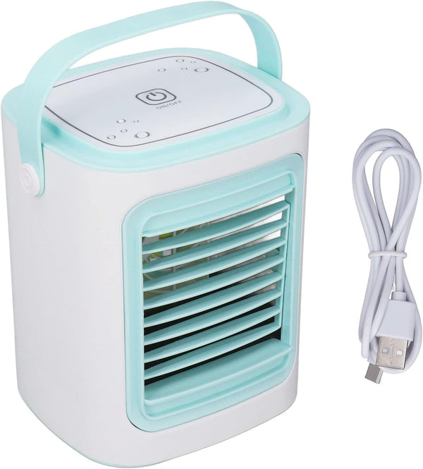 Mini Air Conditioner, Portable AC, Desktop USB Air Conditioning Fan with 3 Gear Speed Control