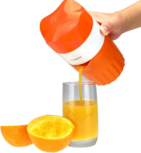 Hand Juicer Citrus Orange Squeezer, Manual Lid Rotation Press Reamer for Lemon Lime Grapefruit with Strainer