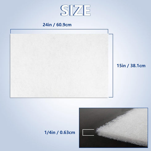 Room Air Conditioner Filter Replacement, 24" x 15" x 1/4" for Window AC Units, Cut-to-fit Filters.