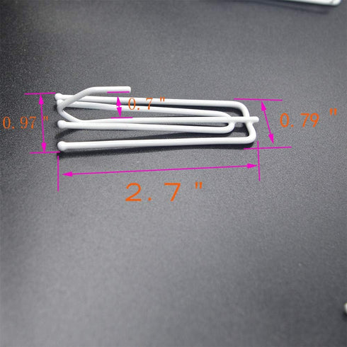 Ailejia White Curtain Drapery Pleat Hooks - 4 Prongs, 50pcs Traverse Pleater Pinch Pleat Clips for Drapery