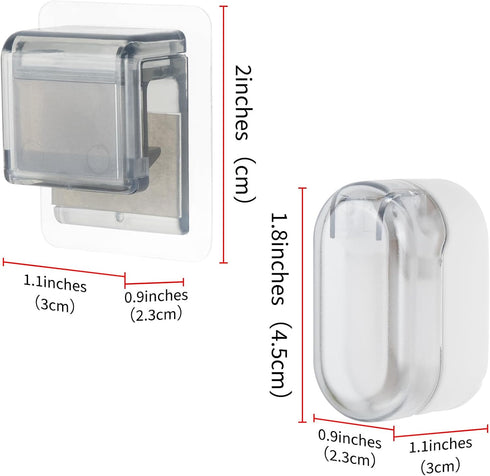 2Pack Toothbrush Holder Wall Mounted with Cover for Bathroom, Toothbrush Storage Organizer for Shower, Self Adhesive Toothbrush Hanger with Toothpaste Clip (Grey) by LUEXBOX