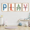 Set of 4 Framed Kids Playroom Wall Art Prints, 12x16' Toddler Nursery