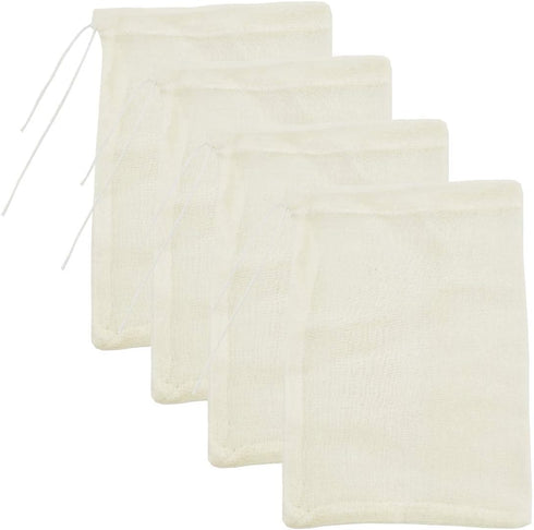 Cheesecloth Bags for Straining - 4 PACK - X-Small Reusable Cold Brew Coffee Cheese Cloths Strainer