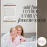 Wood & Canvas Wall Hanging Bathroom Word Search, Forgot Phone Wall Art 12x14.5-Inch
