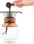 34oz Bodum Pour Over Coffee Maker, High-Heat Borosilicate Glass with Reusable Stainless Steel Filter and Double Wall