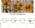 Sunflowers Rustic Table Runner - Cotton Linen Small 36 Inch Dresser Scarves, Farmhouse Tablerunner for Home Living Room