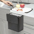Counter 1.5 (6L) Glad Roomate Under Trash Can - Space Saving Stainless Steel Waste Bin with Dual Lid and Clorox