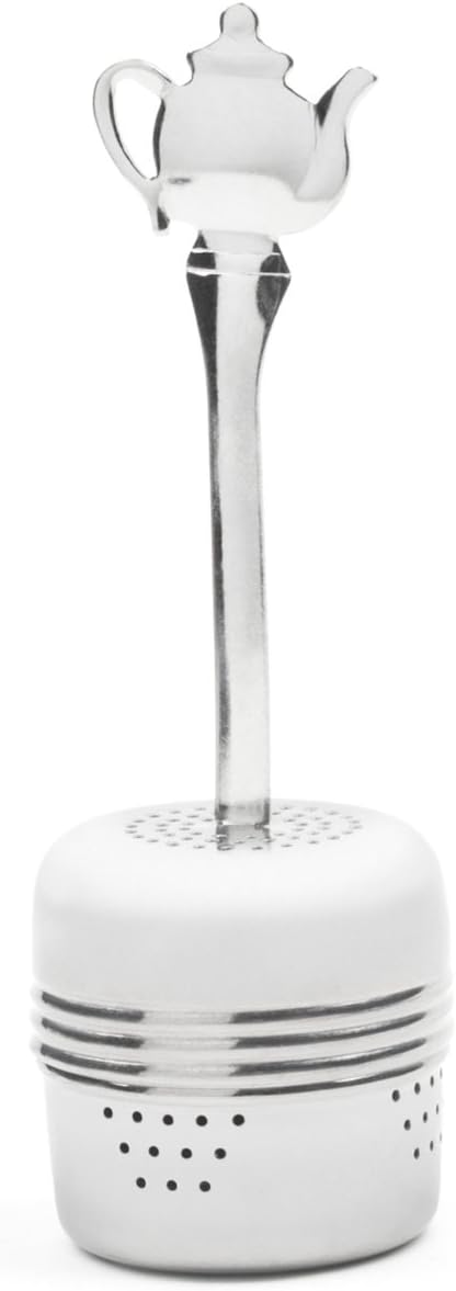 Fox Run Brands Silver Tea Infuser with Handle - 1.5 x 1.5 x 4.75 inches, Metallic