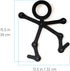 Three by Three Seattle FIT•Check! Child Wall Rack, Black Metal Customizable Hanging Hook Solution for Coats, Hats,