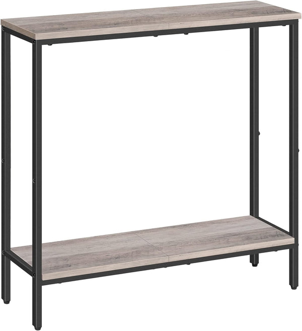 HOOBRO 29.5" L Narrow Console Table, Sofa Table Behind Couch with 2-Tier