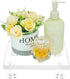 Bigfety Clear Acrylic Pedestal Tray Stand Riser for Bathroom Kitchen Countertop Home Decor