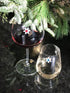 Magnetic Wine Glass Charms & Markers - Set of 8 - Crystal Snowflake for Christmas or Holiday Parties