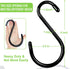 6 Inch Heavy Duty S Hooks, Large Vinyl Coated S Hook 6 Pack for Hanging Plants, Kitchen, Garden Tools