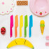 JOVITEC 10 Pieces Kid Plastic Nylon Cooking Knife Set, Children Toddler Kitchen Knives, Safe Knives for Bread, Lettuce Knife and Salad Knife by JOVITEC
