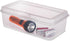 Sterilite Large FlipTop, Stackable Small Storage Bin, Clear, 6-Pack, Hinging Lid, Organize Desk