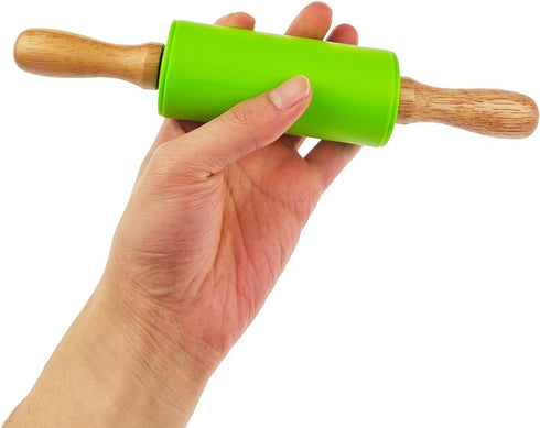Miokun 6 Pack (6 (9 Inch) Small Rolling Pin for Kids, Kids Rolling Pin for Home Kitchen colors)