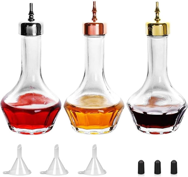 SuproBarware Bitters Bottle Set - Glass Dash Bottle with Dasher Top, 1.7oz Professional Bar Tool for Cocktail, Home Bar