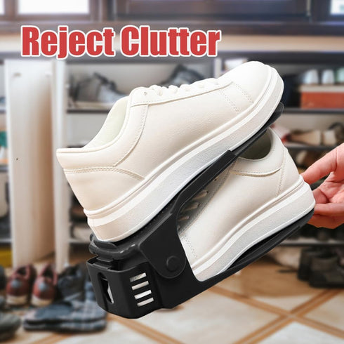 Soerreo (20 Set) Shoe Slot Storage Box Adjustable Shoe Rack Save Space Suitable for High Low Heels, Sneakers