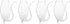 Fox Run Hand Blown Glass Port Sippers, Set of 4, Clear, 2.75 Ounces