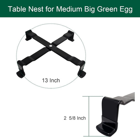 Medium Big Green Egg Grill Stand Table Nest - Enhanced Stability & Durability