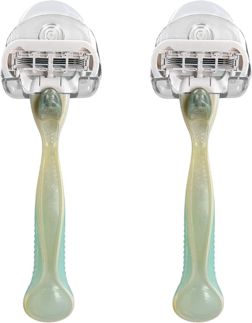 2X kwmobile Razor Holder with Suction Cup - Self-Adhesive Shaver Wall Mount - Bathroom Organizer for Glass and Tiles