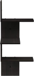 3-Tier Furinno Rossi Wall Mounted Shelves, Rectangle, Espresso/Black