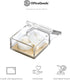 OfficeGoods Acrylic Desk Organizer w/Gold Base – Elegant Odds & Ends Box for Home or Office, Large