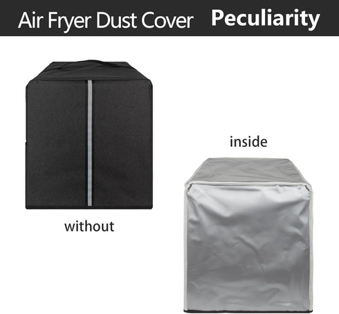 Air Fryer Dust Cover, Compatible with Nuwave Brio 15.5Qt Air Fryer Rotisserie Oven, Dark Grey