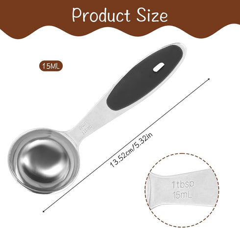Mozeat Lens 1 Tbsp(3 15 Ml |15 0.5 Oz) (1 Pack) Tsp | Cc| Long Handle Measuring Spoon, Stainless Steel Table Spoon