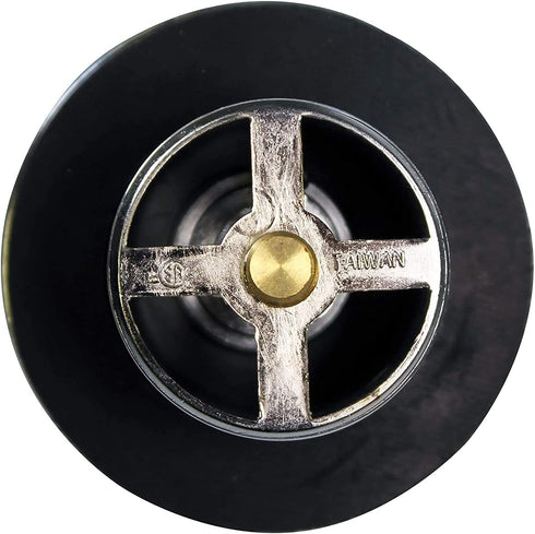 Westbrass 1-1/4" NPSM Fine Thread Twist & Close Bath Drain Plug, Polished Chrome