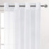 DWCN White Sheer Curtains - Set of 2 Panels, Faux Linen Look Grommet Window Drapes for Bedroom Living Room