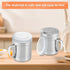 Metal Salt Pepper Dredge Shakers, 2Pcs Stainless Steel Seasoning Jar with Handle, Suitable for Pepper, Cinnamon, Coffee