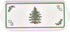 Spode Christmas Tree Sandwich Tray, 15" x 6.5", Decorative Serving Platter for Appetizers, Festive Melamine Dish