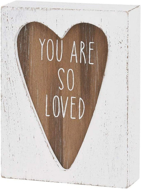 Collins Painting Mini Carved Wood Block Sign, You Are So Loved