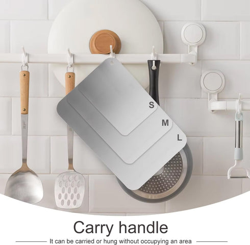 Size)11.8 7.9in) Stainless Steel Cutting Board, Double Sided Steel Cutting Boards for Kitchen Meat Vegetables