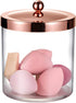 SheeChung Premium Apothecary Jar, 50 Oz. Large Clear Plastic Container with Rust Proof Stainless Steel Lid, Storage