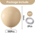 KALOR 12 Inch Beige Balloons, 3.2g/100 Pcs Thick Matte Latex Balloons for Party Decorations