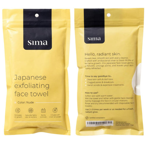 2 27cm 35cm) Exfoliating Washcloth Face & Body Scrub Towel - Japanese Exfoliating Towel with Hexagon Fibers, Body
