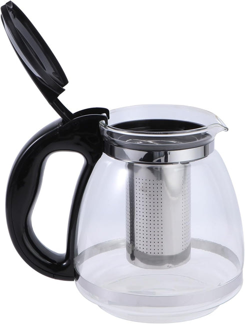 Tea Glass Infuser, 1500ml Glass Teapot with Stainless Steel Strainer, Stovetop Tea Kettle for Loose Leaf Tea