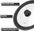 Universal Lid for Pots Pans and Skillets, Pan Cover Fit 11", 12",12.5" Diameter Cookware, Silicone Replacement Pan Lid Pot Lids for Frying Pans, Cast Iron,Tempered Glass Lid by Komokeru